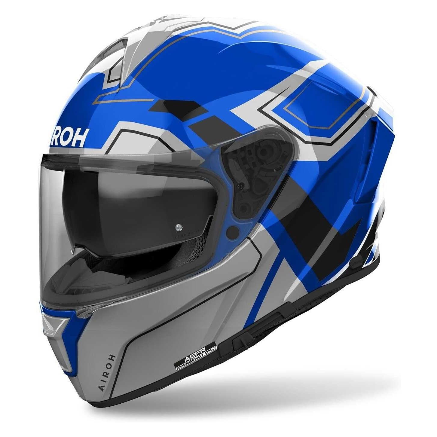 Airoh, Motorhelm, Spark 2 Dart Blau Glänzender Helm (L)