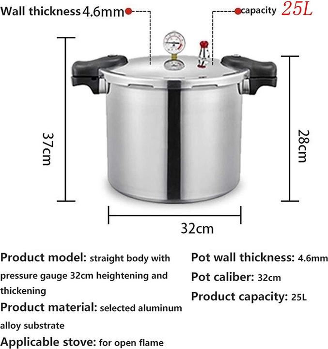 Produktbild Ghkwxue Dampfkochtopf Silber 25L
