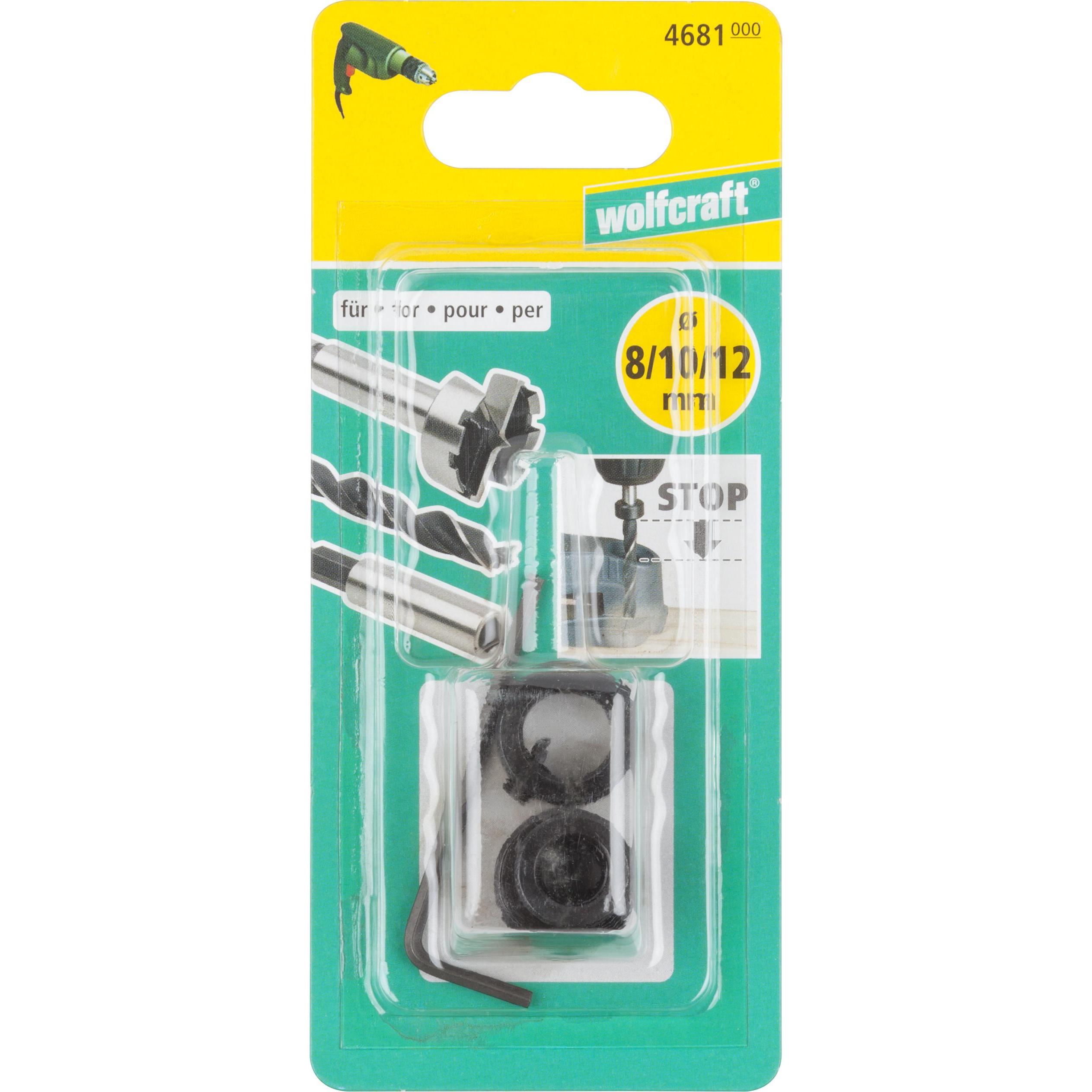 Thumbnail - wolfcraft, Bohrereinsatz, gręžinys 3 št gręžimo gylio ribos. Volfraftas (8 Millimeter)