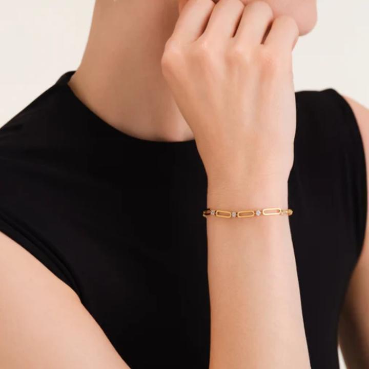 Produktbild Rosefield Armband (19.50 cm, 14K Yellow gold plated stainless steel 316L, Edelstahl)
