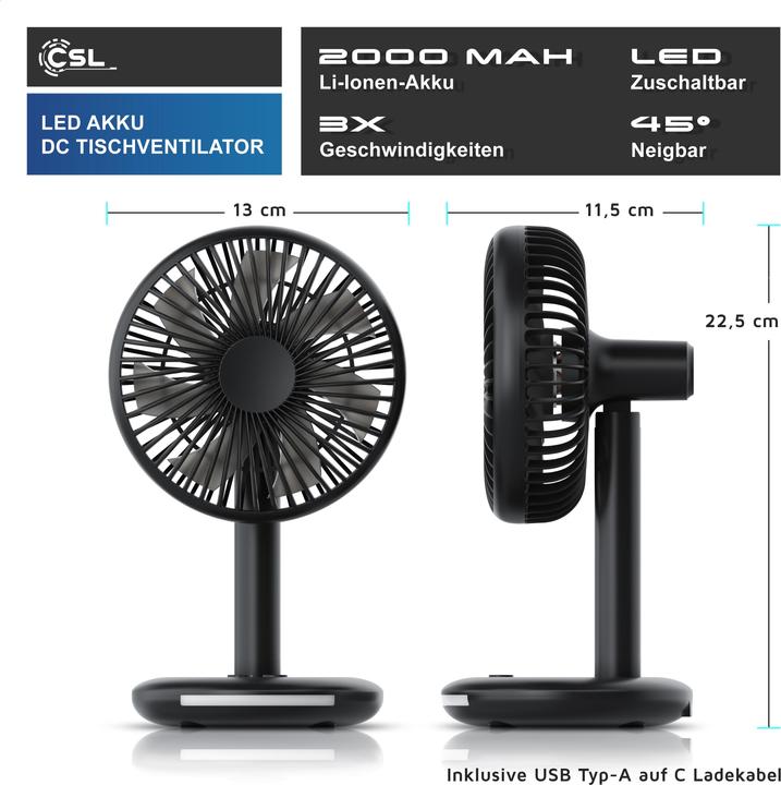 Produktbild CSL USB Mini Desk Fan (46.50 dB)