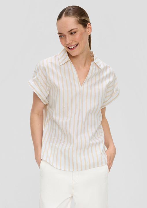 Image du produit s.Oliver Bluse Bluse mit Metallic-Streifenmuster (48)