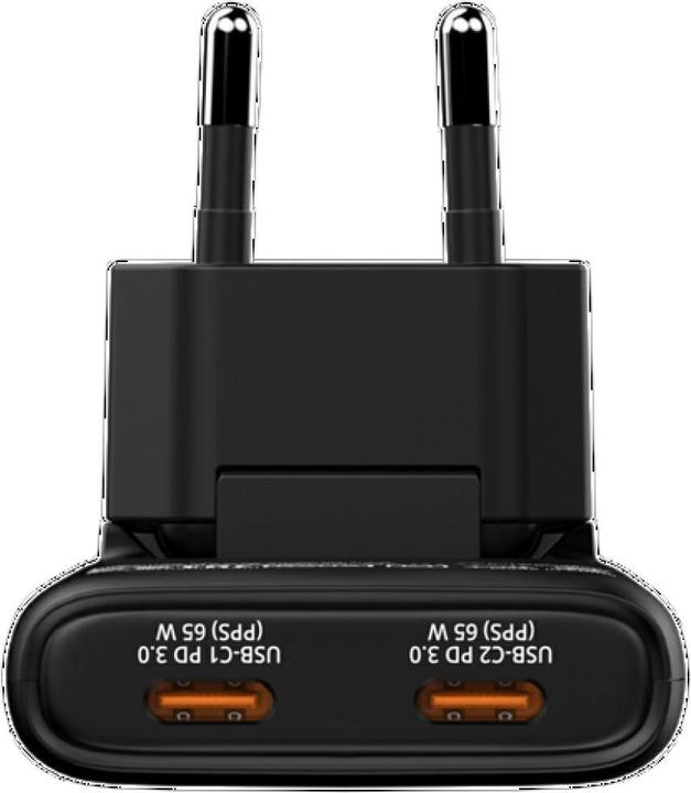 Productafbeelding Verbatim GaN III Fold 'n' Go Charger 2 Port 65W USB-C black (65 W)