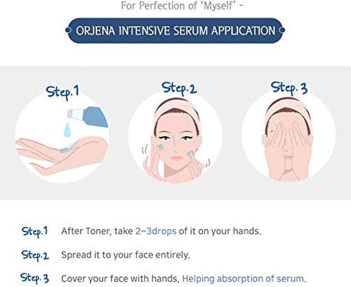 Actual product image Orjena Rose Calming Intensive Serum - Moisturizing, Soothing for All (30 ml)