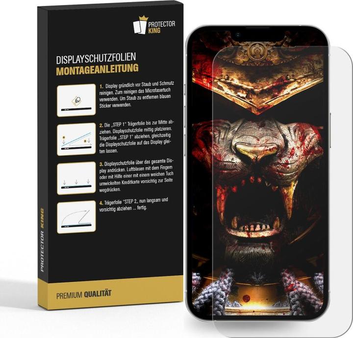 Protectorking 3x 9H Panzerglas flexibel HD Klar (3 Stück, Apple iPhone 13)