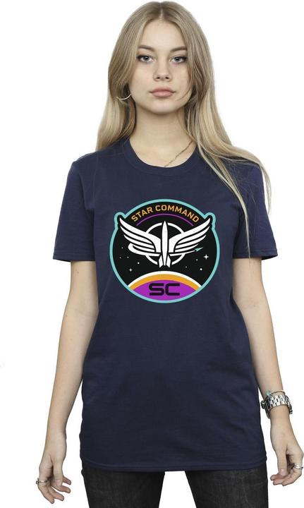 Actual product image Disney Womens/Ladies Lightyear Star Command Circle Cotton Boyfriend T-Shirt (M)