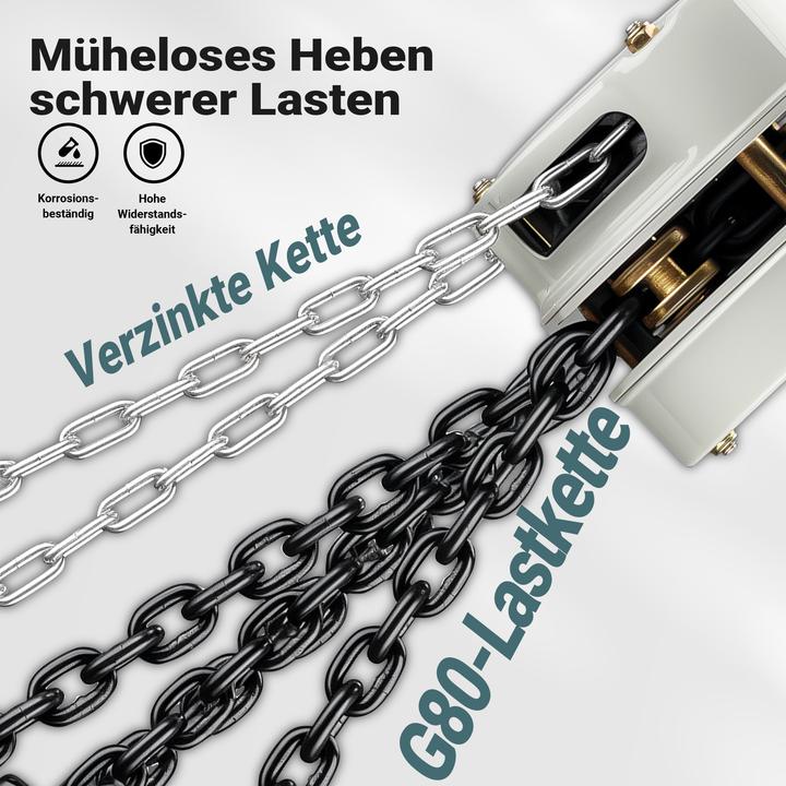 Produktbild Wiltec Kettenzug bis 2t Handkettenzug 3m Hubhöhe Hebelzug Tragmittel Hebezeug