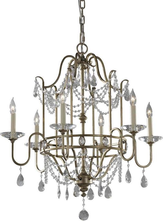 Produktbild Elstead Lighting Gianna Kronleuchter E14 6-fach Vergoldetes Silber (66.70 cm)
