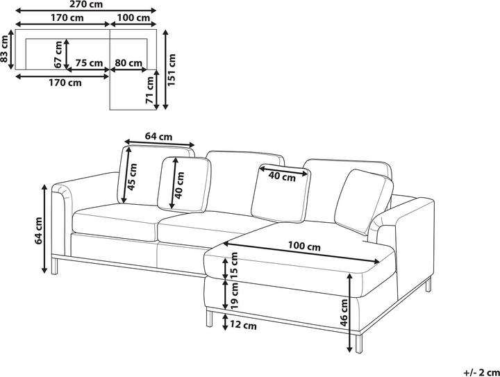 Produktbild Beliani Oslo (Ecksofa)