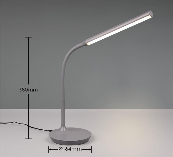 Immagine prodotto Reality LED-Tischleuchte Toro R57641111 titanfarbig, 5 W, 700 lm, CCT (700 lm)