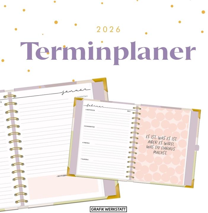 Image du produit Terminplaner A5 Premium 2026 Kreise (A5, 1 semaine / 2 pages)