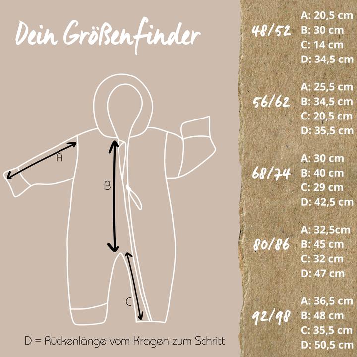 Produktbild Hoppediz Baby Overall mit Umschlagbündchen (68, 74)