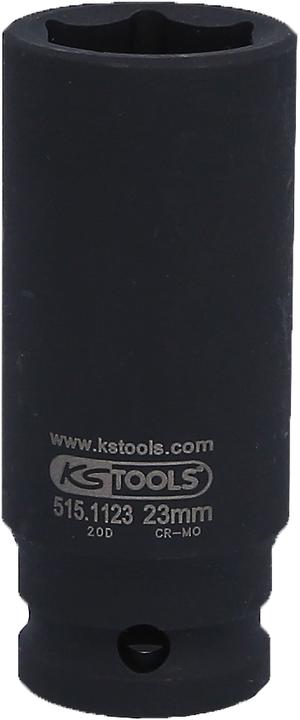 Produktbild KS Tools 1/2" Kraft-Stecknuss lang (23 mm)