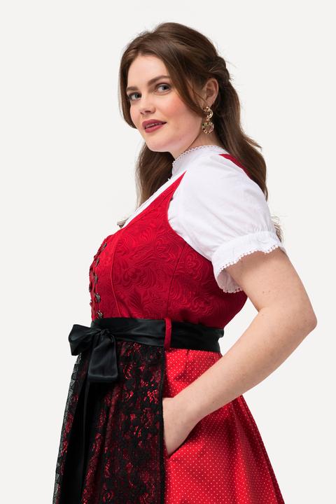 Produktbild Ulla Popken Dirndl, Spitzenschürze, Carree-Ausschnitt, ärmellos (54)