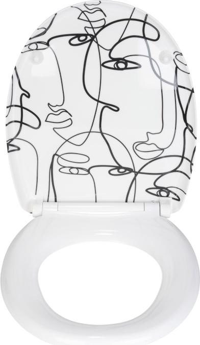 Image du produit Wenko Siège WC Faces, fermeture facile