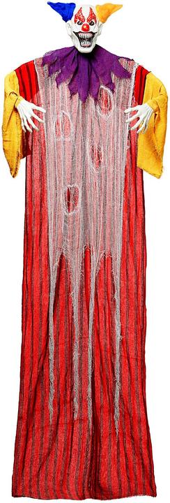 Actual product image Widmann Horror Clown With Pulsating Flashing Colour Changing LED Eyes 232 cm (1 pcs.)