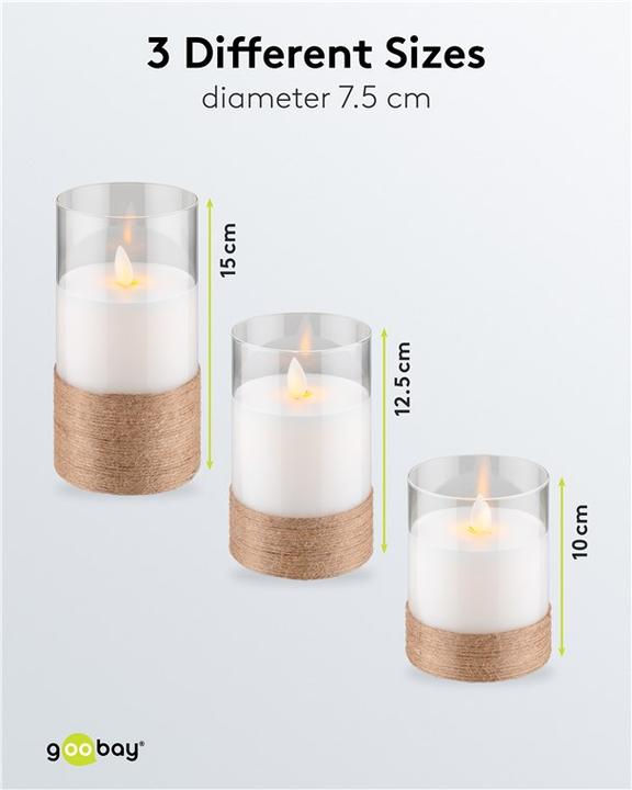 Productafbeelding Goobay LED kaarsen van echte was (3 x)