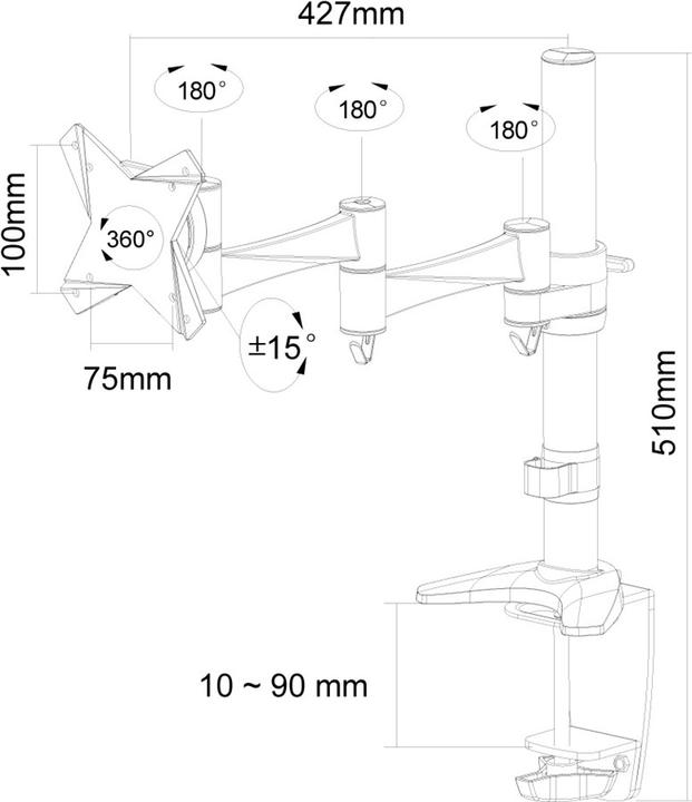 Image du produit Neomounts FPMA-D1330WHITE Support de bureau pour moniteur arctique (Tables, 24", 9 kg)