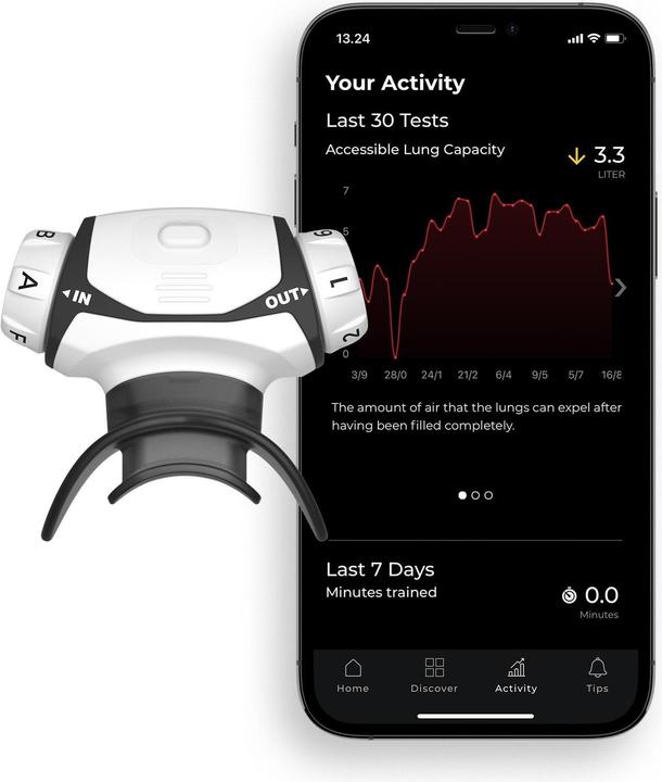 Productafbeelding Airofit Ademhalingstrainer Pro 2.0 (Eén maat voor iedereen)