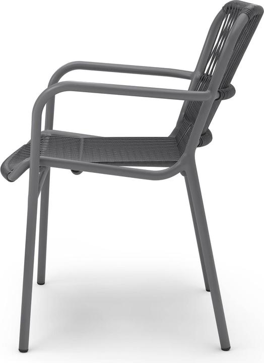 Best Gartenstühle mit Armlehnen Ives anthrazit, Metall, 2 St.