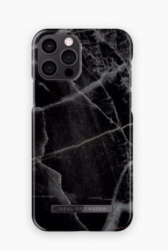 Actual product image iDeal Of Sweden Designer Hard Cover Black Thunder Marble (Apple iPhone 12, Realme 12 Pro+)