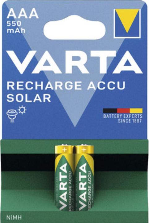 Actual product image Varta Recharge Accu Solar (2 pcs., AAA, 550 mAh)
