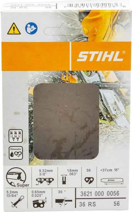 Produktbild Stihl Sägekette 3/8 1,6 mm 56 GL - 37 cm Vollmeissel RSC (Kettensäge, Sägekette)