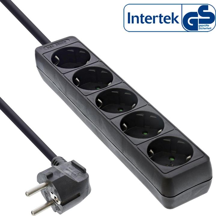 Actual product image InLine Socket strip (5 x, CEE 7/3, 1.50 m)