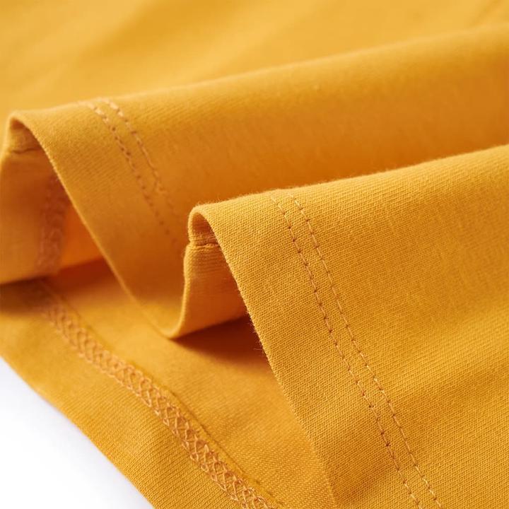 Immagine prodotto vidaXL Camicia da bambino a maniche lunghe ocra scuro 92,Materiale: 95 % cotone (92)