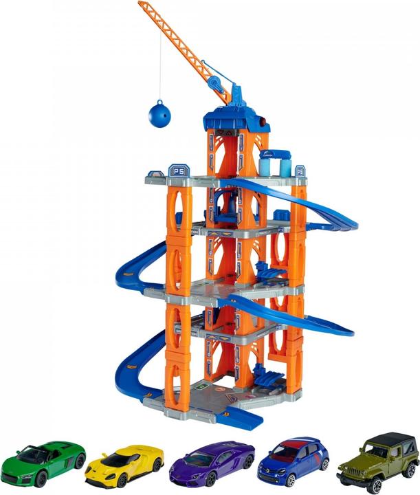 Productafbeelding Majorette Garage met lift en 5 auto's