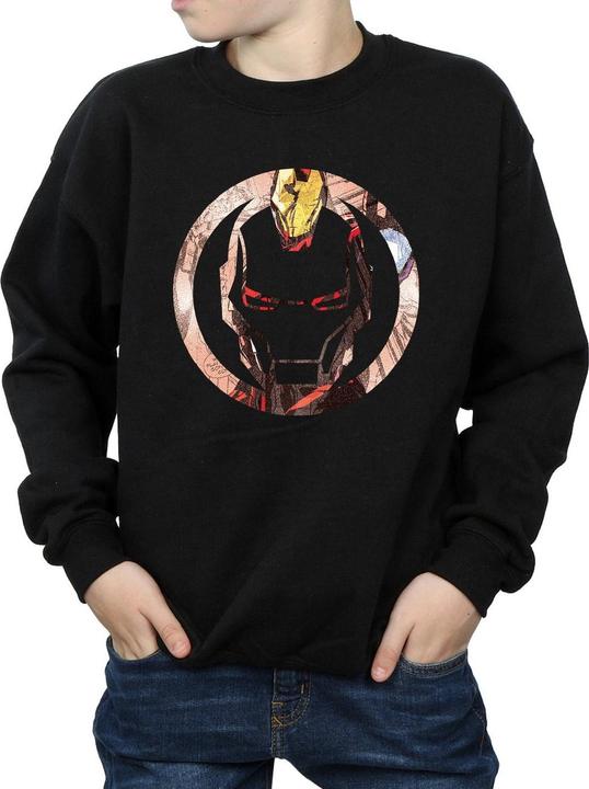 Image du produit Sweatshirt garçon Iron Man Montage Symbol (116)