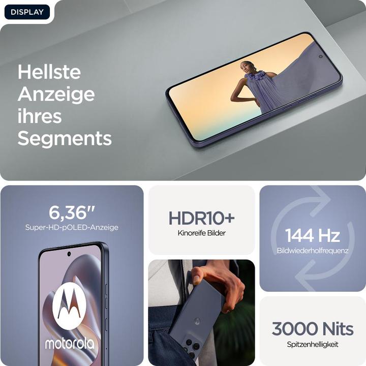 Immagine prodotto Motorola Edge 60 Neo (256 GB, Grigio, PANTONE Grisaglia, 6.36", Doppia SIM, 5G)