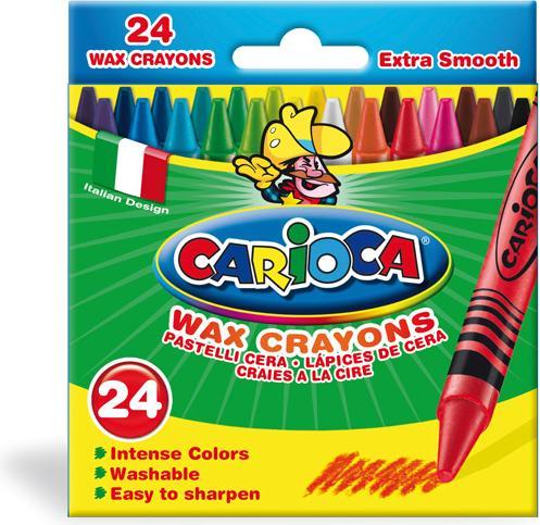 Actual product image Carioca Wax crayon Wax Ø 8 mm, 24 pieces, Multicolor (24x)