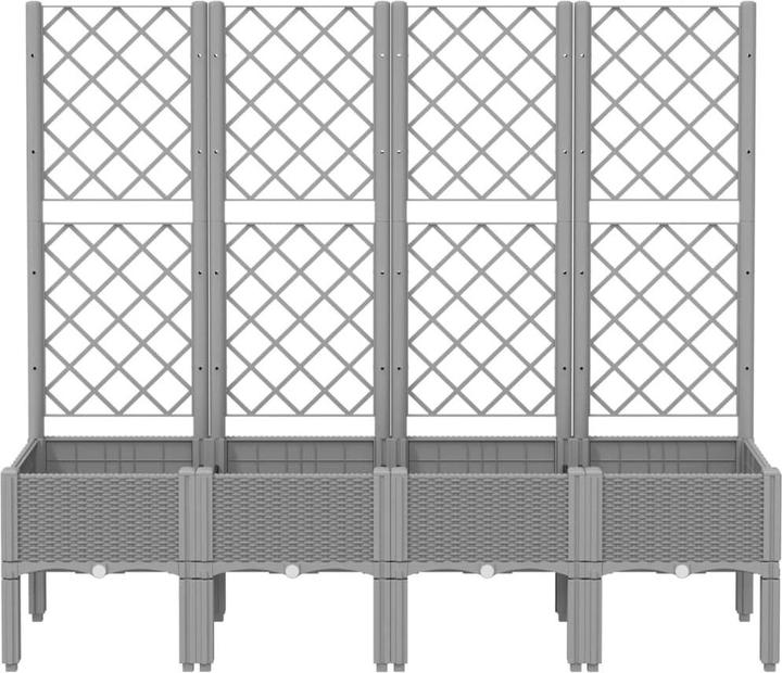 Image du produit vidaXL Bac à plantes avec treillis PP