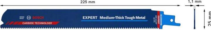 Produktbild Bosch Professional Zubehör EXPERT ‘Medium-Thick Tough Metal’ S 1155 HHM Säbelsägeblatt, 3 Stück