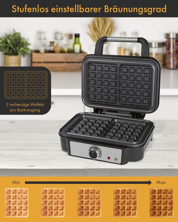 Produktbild Proficook Prof Waffelautomat 2-fach WA 1240 ed Brüsseler