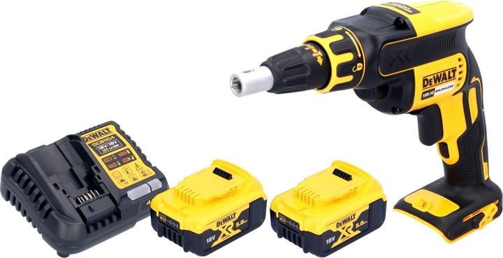 Actual product image DeWalt DCF 620 P2 Akku Trockenbauschrauber 18 V 30 Nm Brushless + 2x Akku 5,0 Ah + Ladegerät (Rechargeable battery operated)