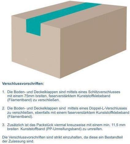 Actual product image Transpak Dangerous goods carton 4-fold approval 2-wall dimensions 325x245x300mm capacity 23l (10 x)