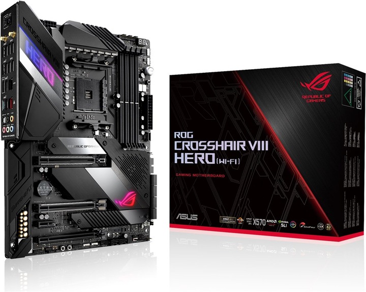 ASUS Rog Crosshair VIII Hero WI-FI (AM4, AMD X570, ATX)