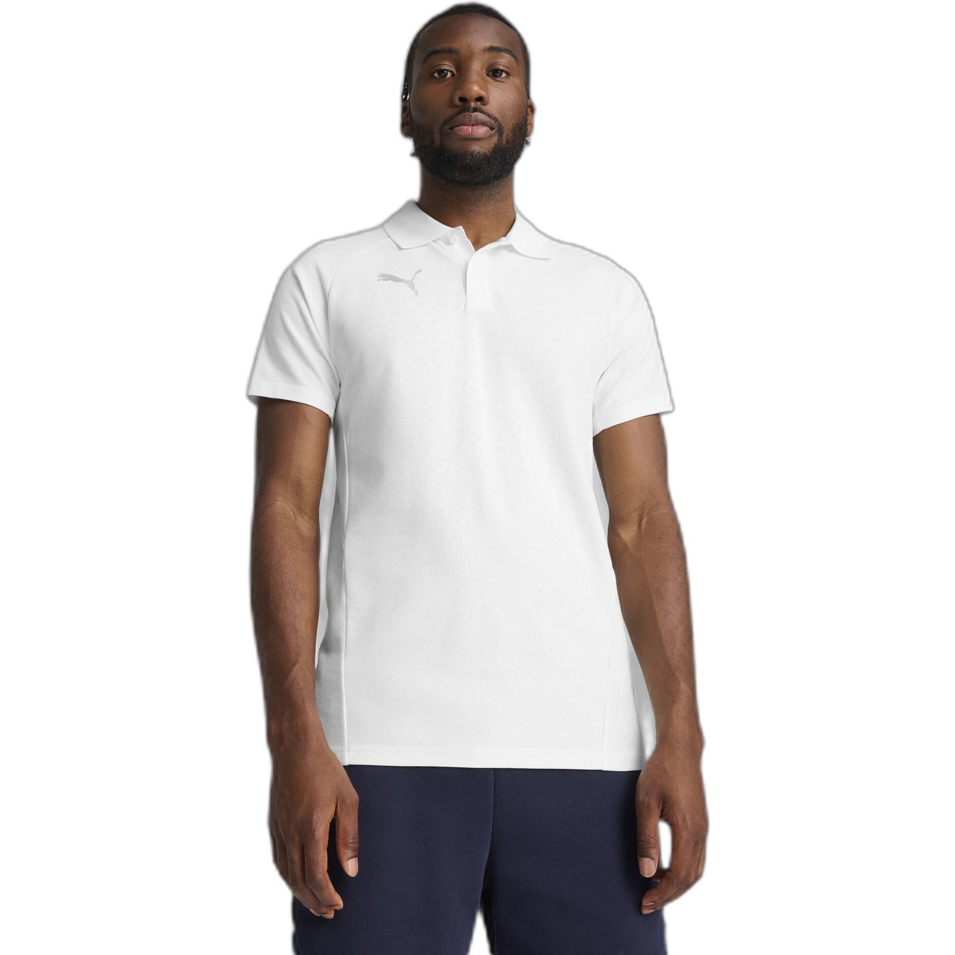 Puma, Herren, Sportshirt, teamEVOSTRIPE Polo (XL), Weiss, XL