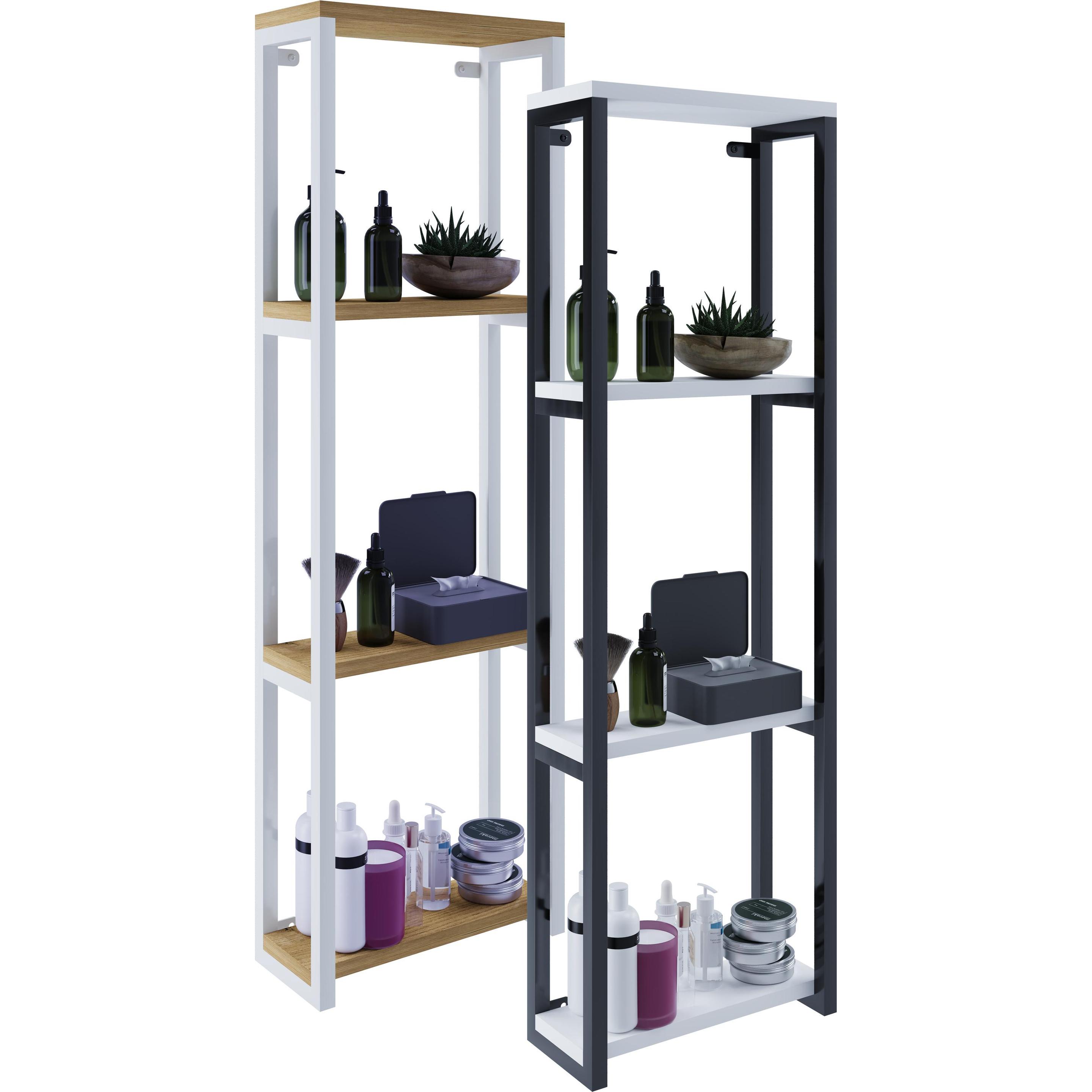 VCM, Badezimmerregal, Badmöbel Hochschrank Bad Regal Bitila M (35 x 15 x 112 cm)