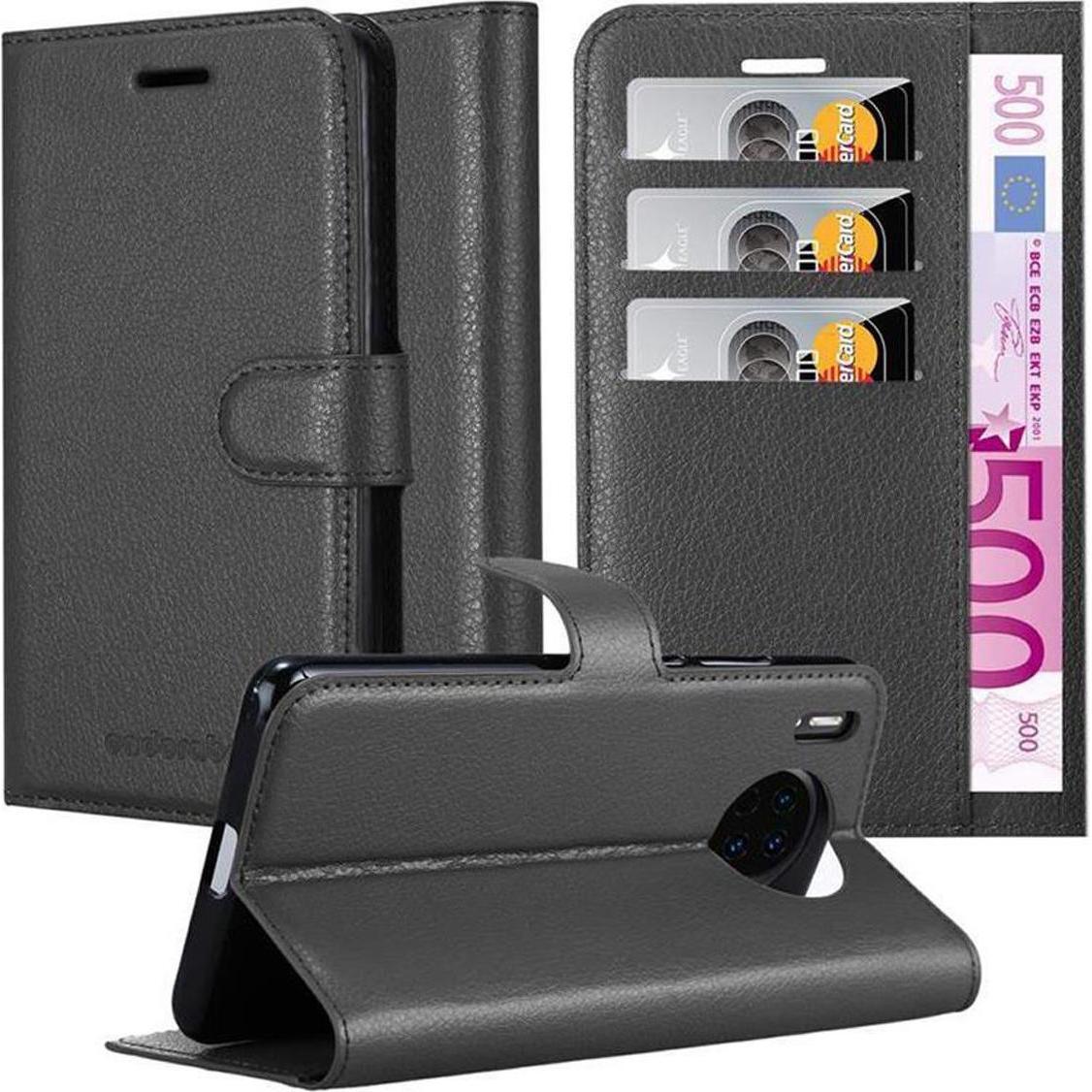 Cadorabo Book mit Standfunktion Cover (Huawei Mate 30), Smartphone Hülle, Schwarz