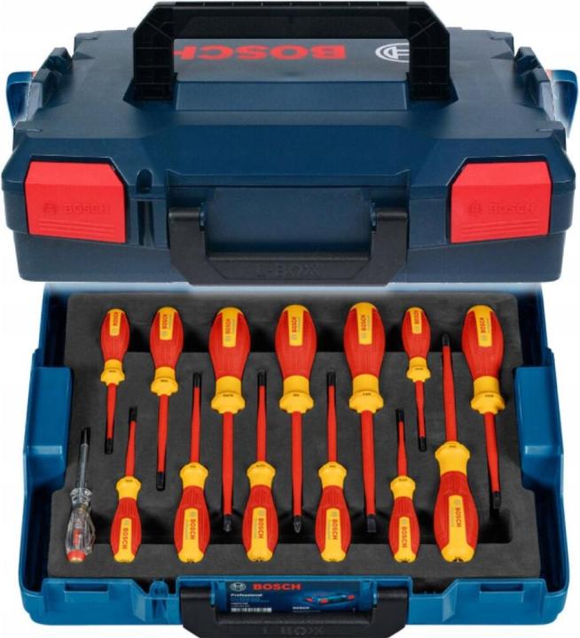Immagine prodotto Bosch Professional VDE-Schraubendreher-Set (Cacciavite a croce PZ, TX, Viti con testa a intaglio)