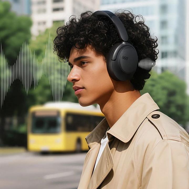 Produktbild QCY H3S Kabelloser On-Ear-Kopfhörer mit LDAC und ANC-Geräuschunterdrückung – Schwarz (ANC, Kabelgebunden, Kabellos)