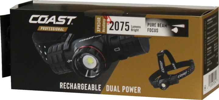 Image du produit Coast Lampe frontale rechargeable XPH34R, 2075 lumens - Vending Pack (2075 lm)
