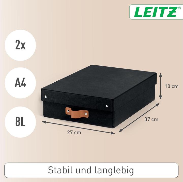 Produktbild Leitz Archivbox Puro Recyclingkarton Mittelgross und Flach mit Deckel (A5)