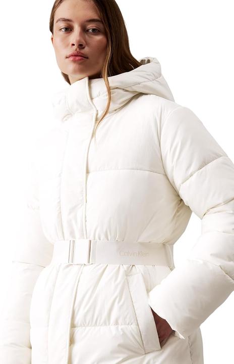 Actual product image Calvin Klein Logo Belt Long Puffer Jacket (M)
