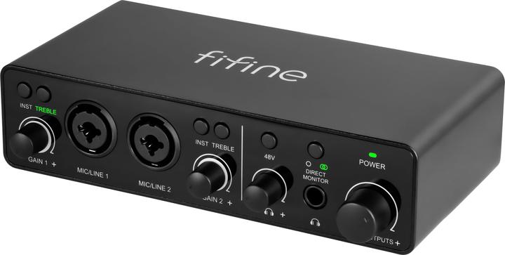 Fifine Ampli3 Type-C Audio Interface 2 Channel USB Treble Sound Card Mixer