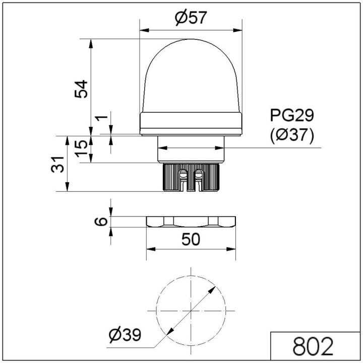 Actual product image Werma Flashing light