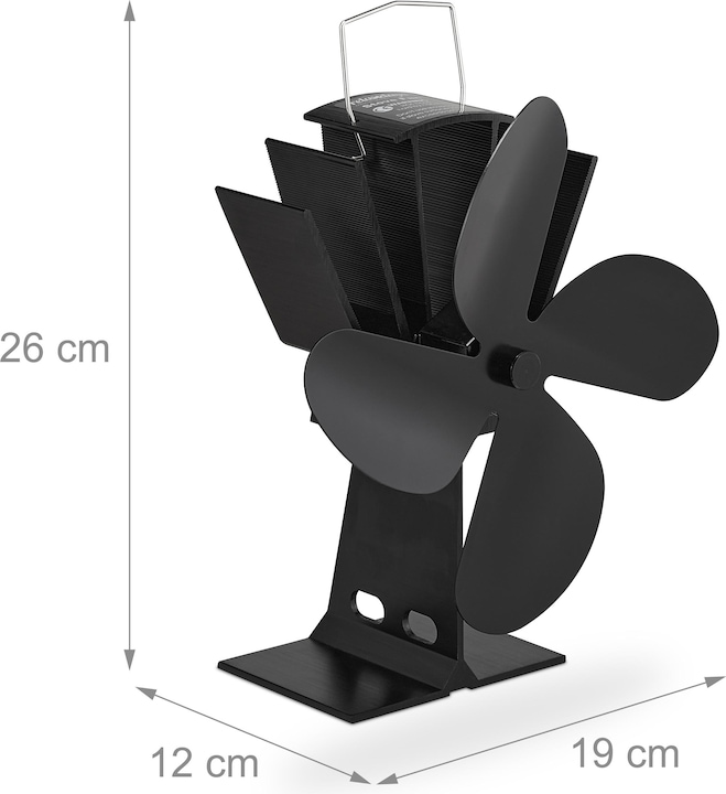 Produktbild Relaxdays Ofenventilator (19 x 12 x 26 cm)
